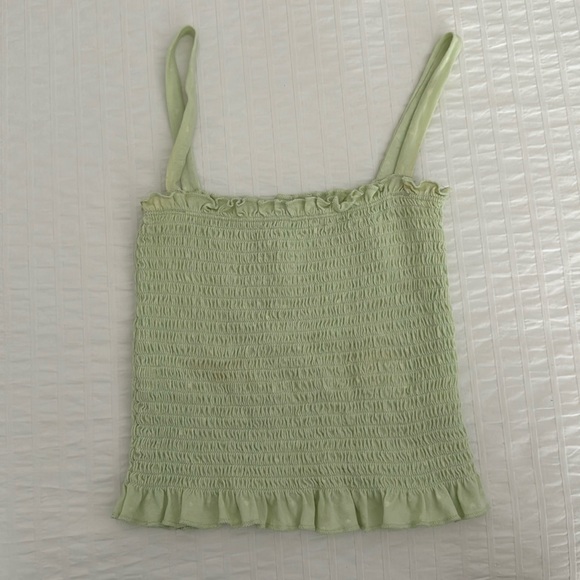 Sunday best by aritzia green polka dot top - Picture 1 of 3